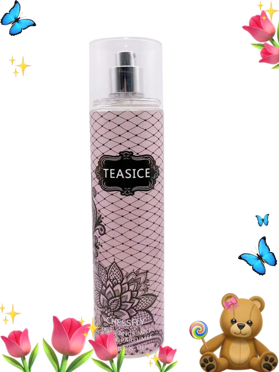 236ml Parfum femme Body Mist noir Teasice Temptaion Fragrance 24 heures