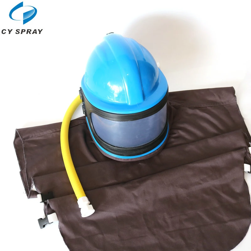 ABS Sandblast Helmet with Cape Sand Blasting Protecting Hood