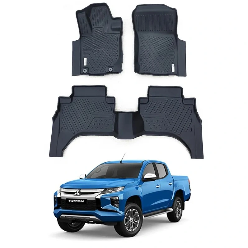 سجاد سيارات مطاطي مخصص السجاد السجاد الأعماق الطبق سجادات 3D 5D السيارات الأرضية Mats لملحقات Mitsubishi Triton L200