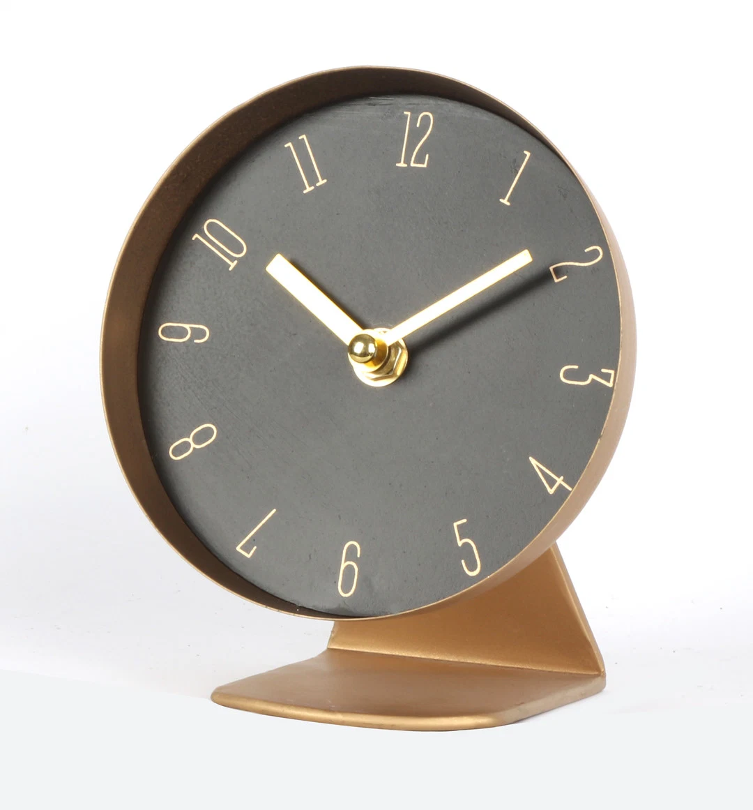 Hot Sell Special Shape Metal Desk Creative Clocks Quartz Table Clock