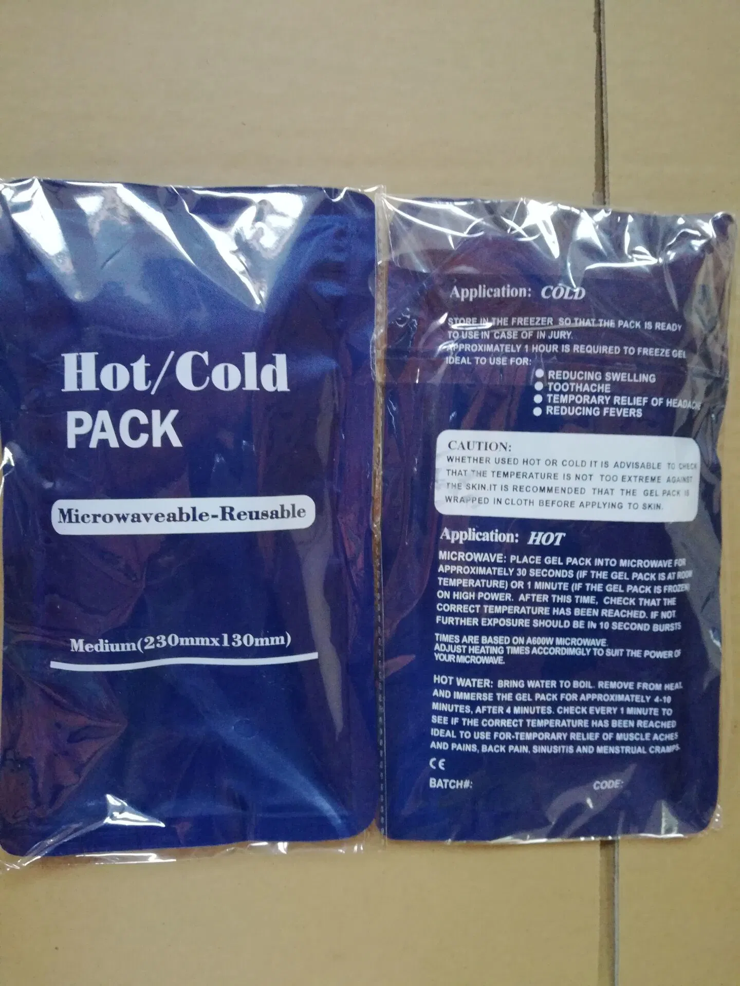 Body Pain Relief Low Temperature Cooling Gel Ice Pack 23X13cm 250g