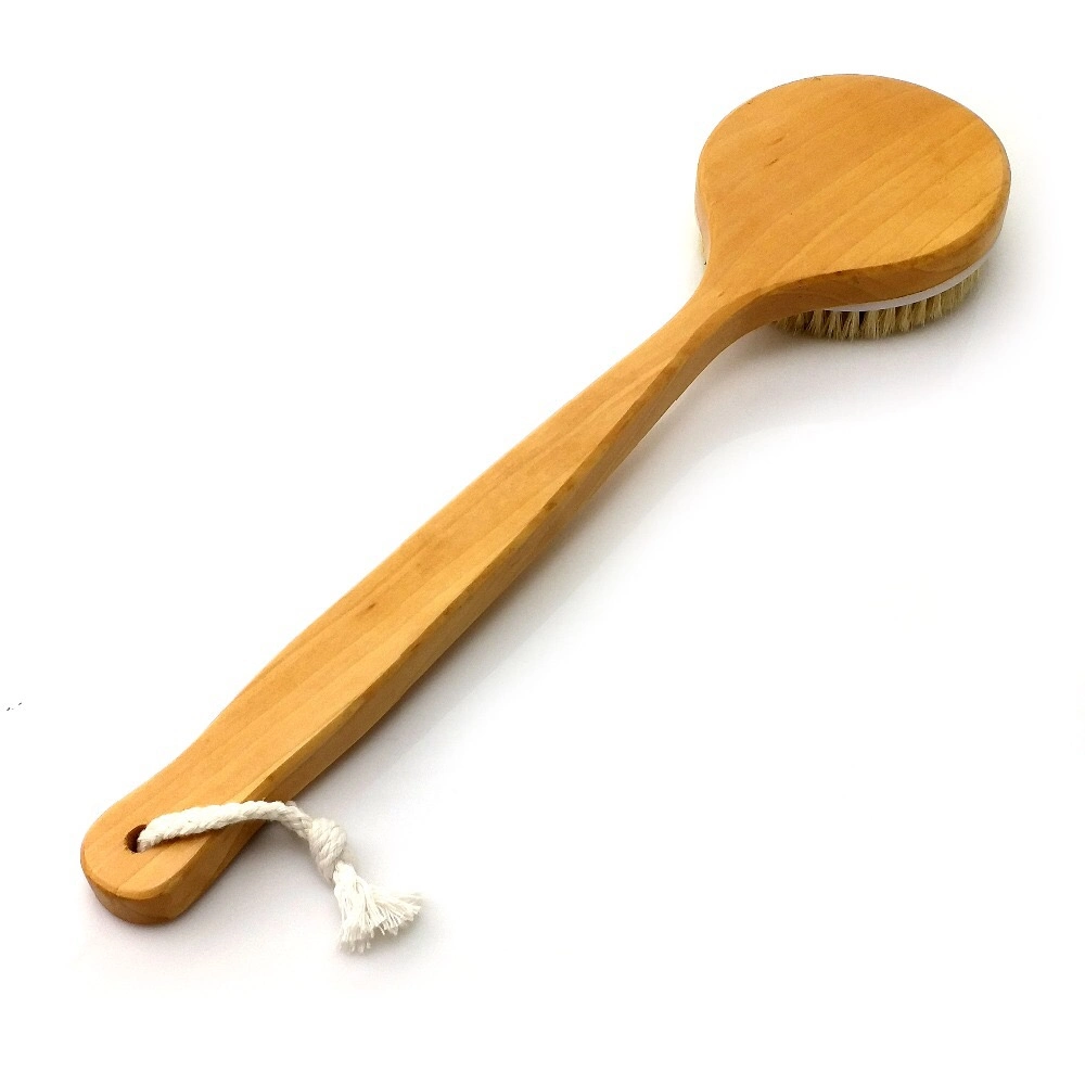 Wood Handle Natural Bristle Bath SPA Massage Brush