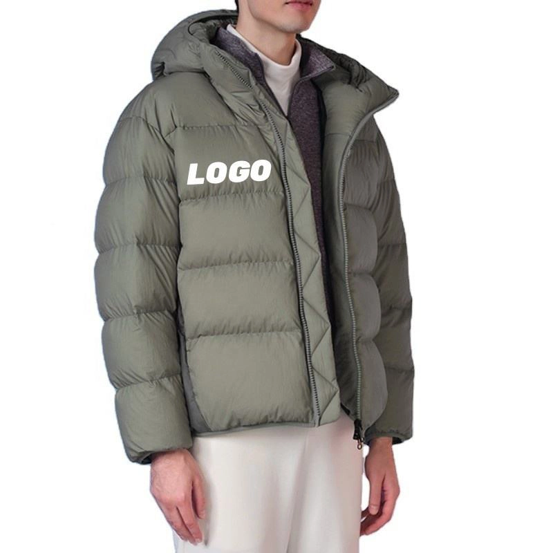 Wholesale Men's Down Coat Warm Custom Logo Winter Outerwear Outdoor Men Bubble Puffer Jacket