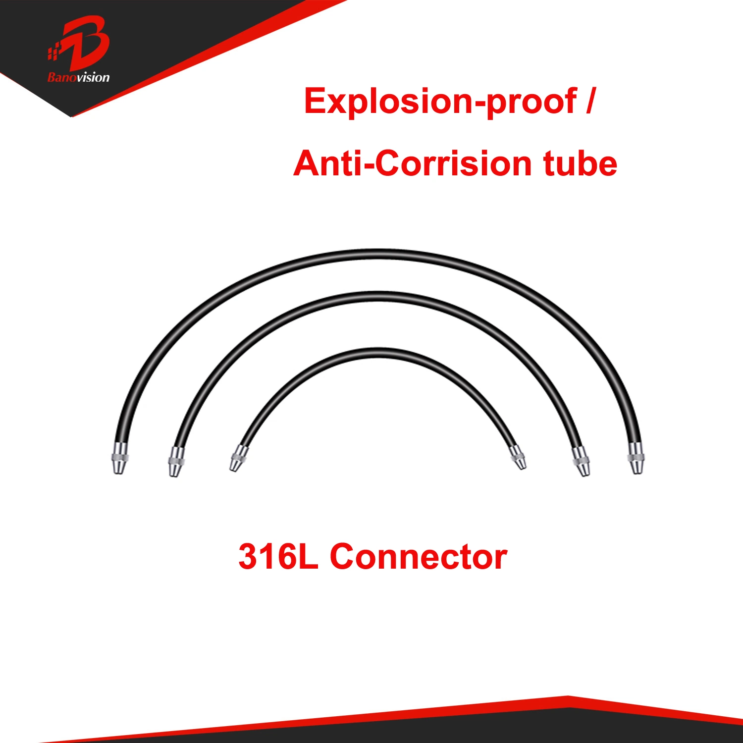 Banovision Security CCTV Surveillance Explosion-Proof 304 /316L 1m Tube From CCTV Camera Supplier