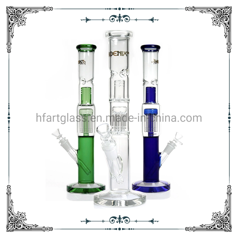 Phoenix 14 " Straight Tube 8 Arms Tree Perc Percolator Splash Guard Ice Catcher Smoking Glass Water Pipe