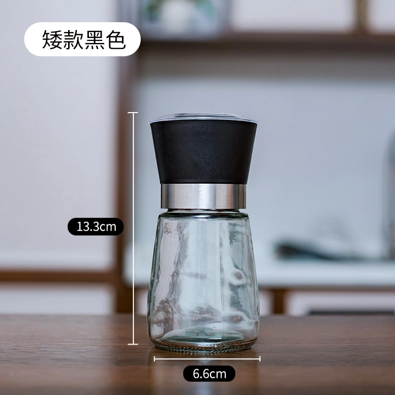 Hot Selling Stainless Steel Adjustable Coarseness Salt Mill Glass Bottle Good Grips Contoured Mess-Free Pepper Grinder