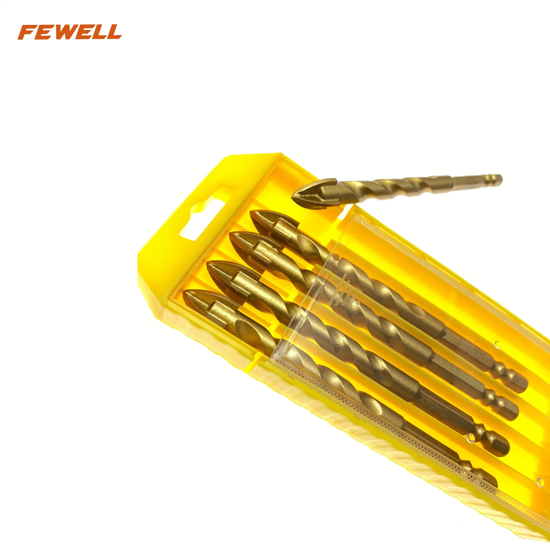 12mm Diameter Extension Spiral Hex Shank Cross Arrow Tip Spiral Glass Tile Drill Bit