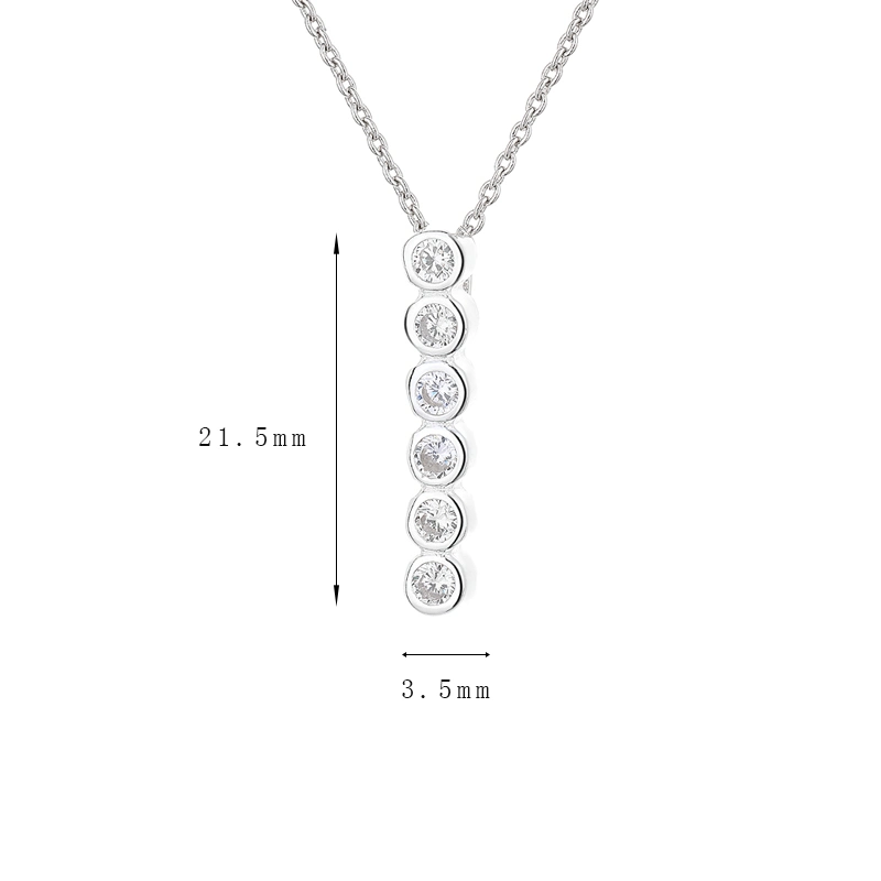 Mode 925 Sterling Silber Diamant Anhänger Schmuck mit klarem Zirconium Für Großhandel für Mädchen