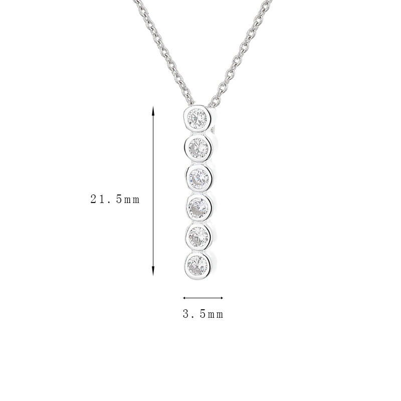 Fashion 925 Sterling Silver Diamond Pendant Jewelry with Clear Zirconium for Wholesale/Supplier for Girls