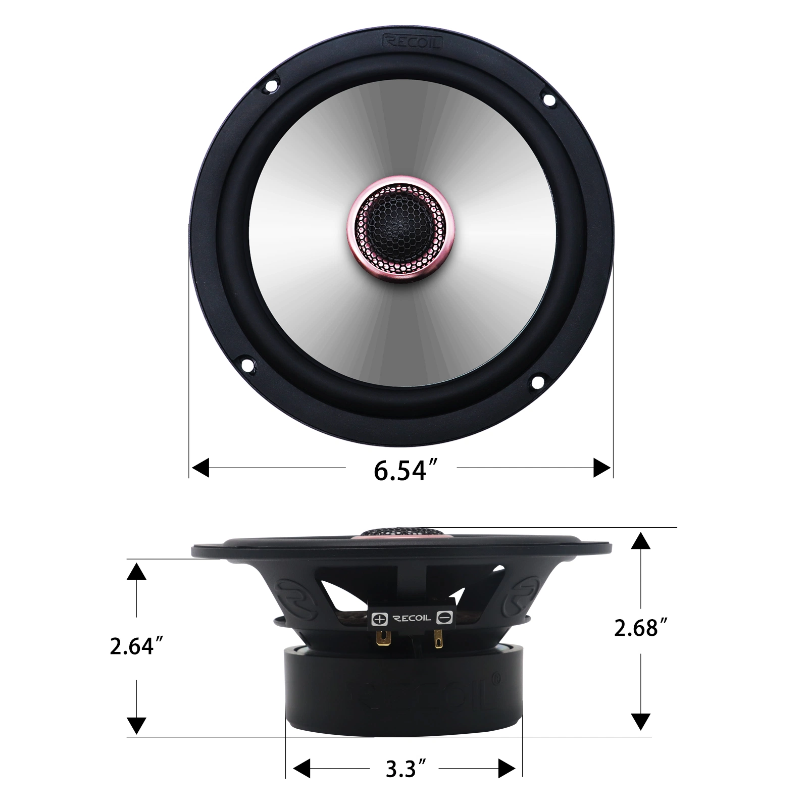 Rax65 6,5-Zoll-Koaxiallautsprecher Mit 2-Wege-4-Ohm-Kfz-Audio