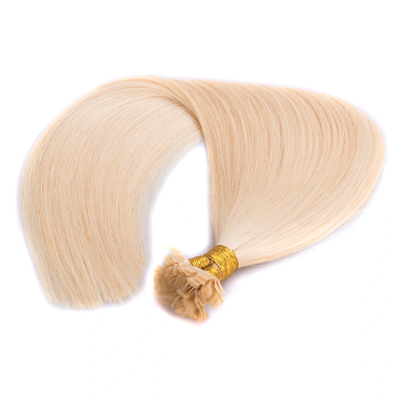 Blonde puntas planas de la Queratina EXTENSIONES DE CABELLO HUMANO REMY cabello virgen