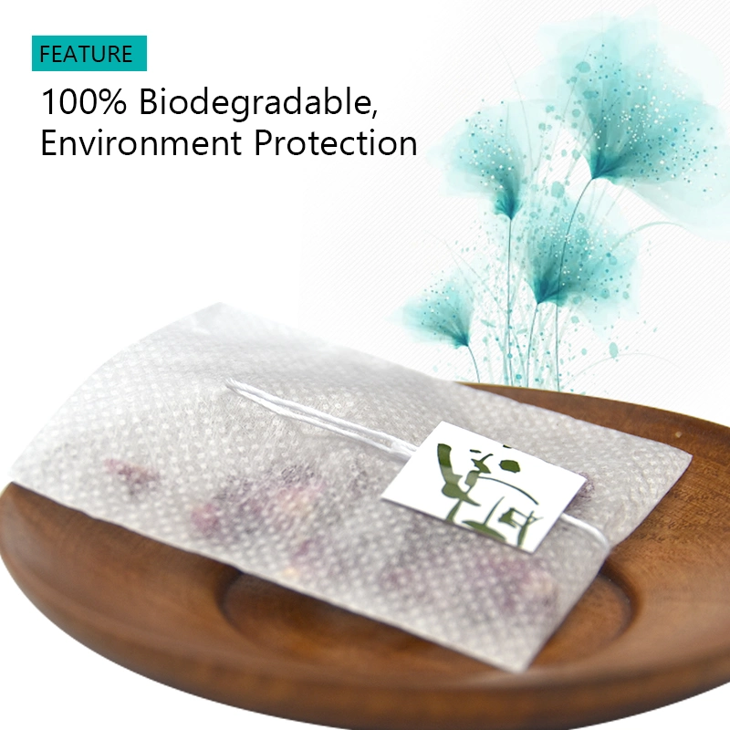 75 x 90mm 18G importadas Eco-Friendly PLA Teabag Triângulo de fibra de Milho