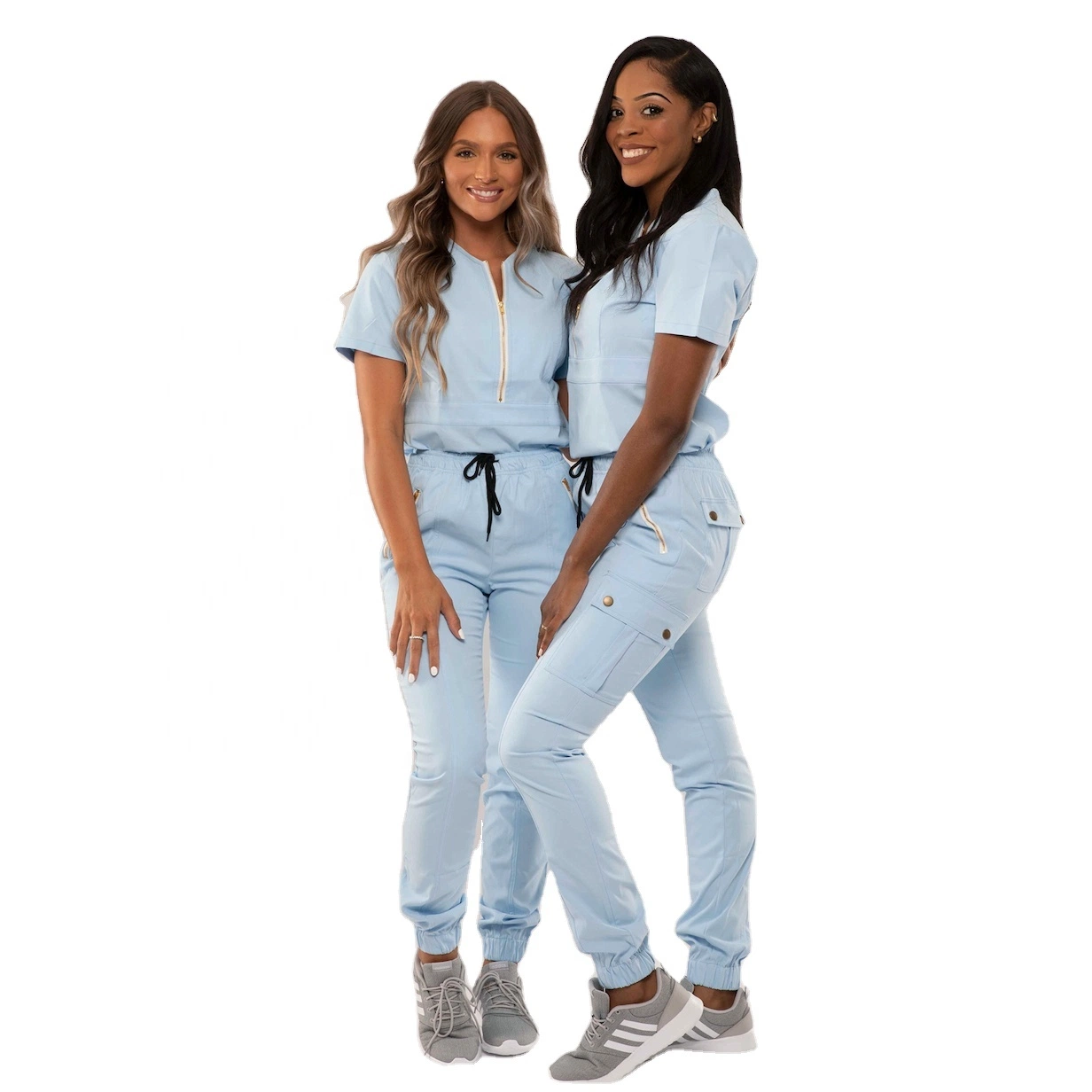 Anti-Falten Atmungsaktive Krankenschwestern Uniformen Stretching Scrubs Anzüge Sets