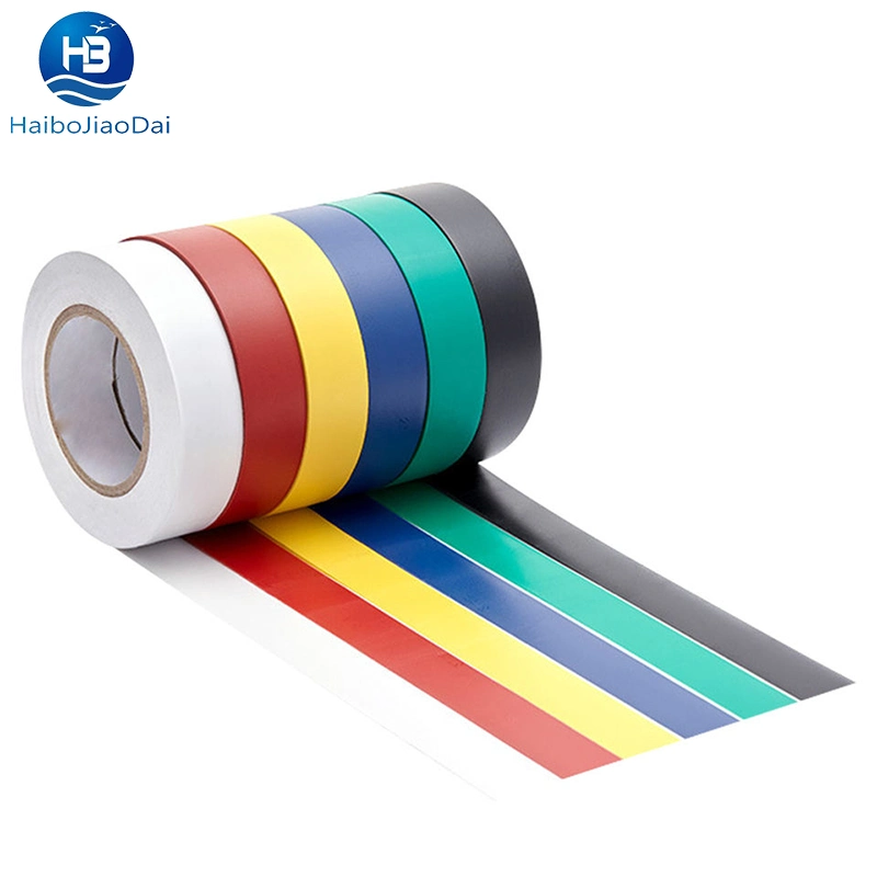 Haobo Adhesive Tape Manufacture Electrical Insulation PVC Tape Used for Wire Winding Banding Protection