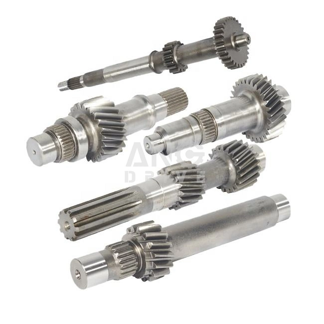 Spline Round Key Way Pin Threaded Solid Hollow Through Hole Flat D Shape Knurling Spur Helical Worm Transmission Drive Auto Parts Gear Pinion Gearbox Axis Shaft