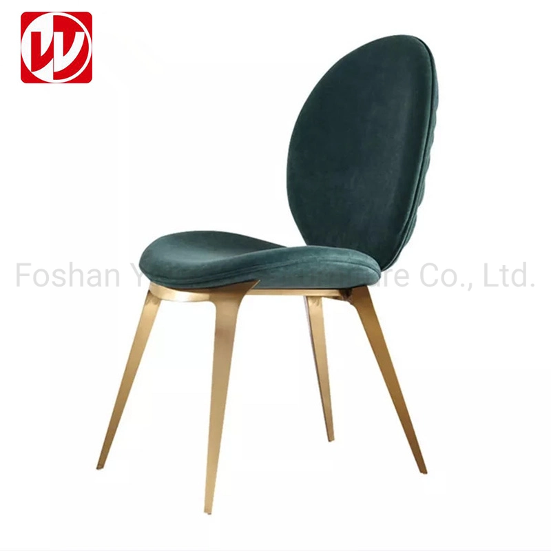 Modern Gold Stainless Steel Living Room Chair Italian Style Dining Chair Customizable Hotel Design Chair
