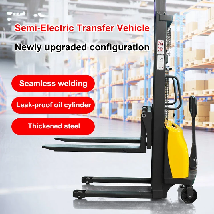 Fully Electric 1.5t Lifting Truck Walking Hydraulic Handling Forklift Stacking Truck 2m 3m Automatic All Balance Electric Stacke