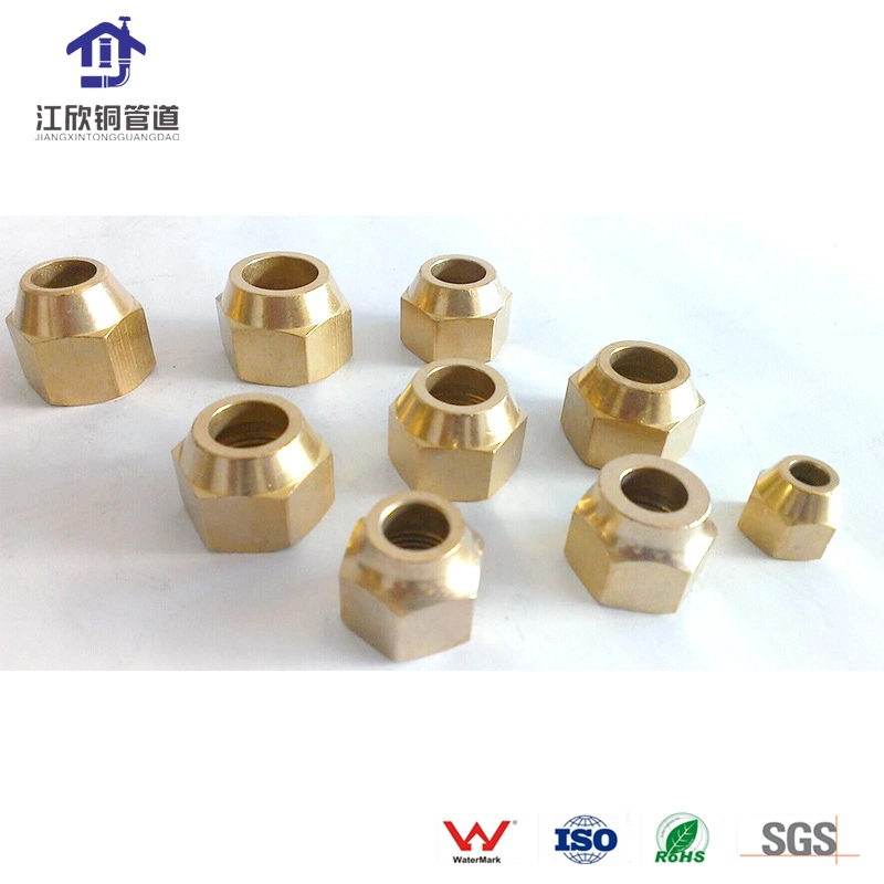 Brass Nut Forged Flared Refrigerant Pipe Fitting Air Conditioner Part