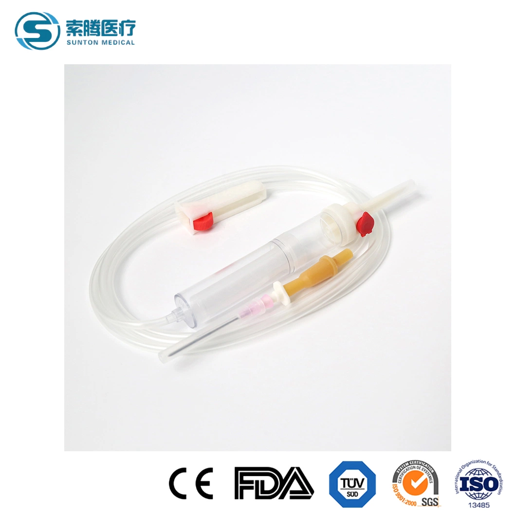 Transfusão Sunton defina as peças a China a transfusão de sangue Definir Fábrica material PVC sangue médica IV dando definir a transfusão de sangue estéril de Dispositivo de transfusão de sangue definido