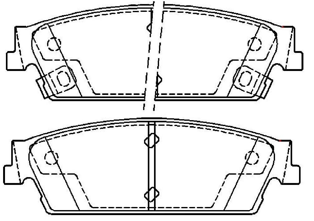 D1194 Auto Car Parts Disc Brake Pad Suitable 19159252 GM 15792633 Chevrolet Truck 15945636 Cadillac