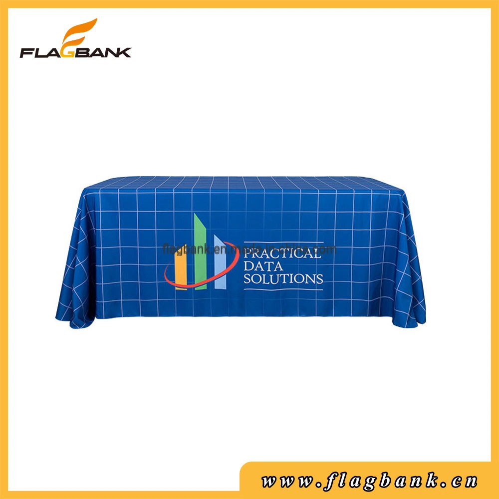 6FT 8FT Impreso personalizado estiramiento Spandex equipado Mantel/Lanzar/cubierta