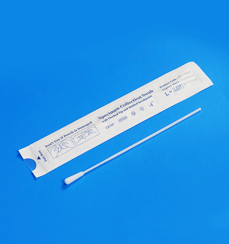 Disposable Sampling Swab 150mm Medical Oropharyngeal Swab Nylon Flocked CE FDA