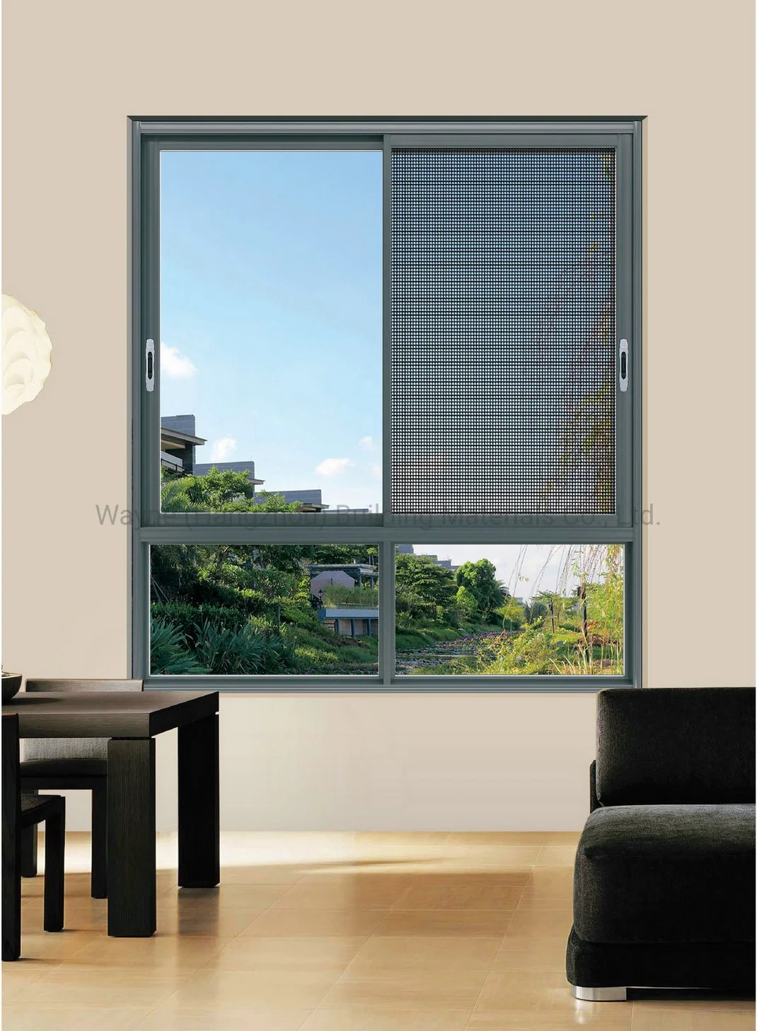 Salto térmico de vidrio aluminio ventana deslizante integrado con el sistema de alta calidad de Flyscreen Casa Viva cocina salón dormitorio de la ventana