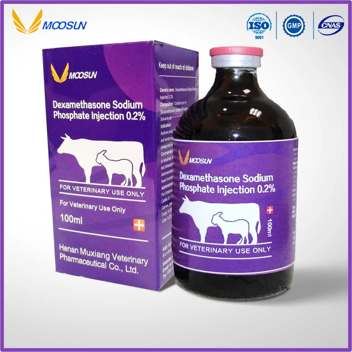 ISO Florfenicol GMP Medicamentos Veterinarios de inyección de un 10% para el animal