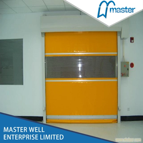 High Speed Spiral PVC Door Sheet Shutter Fast Roll-up Industrial Insulated Door