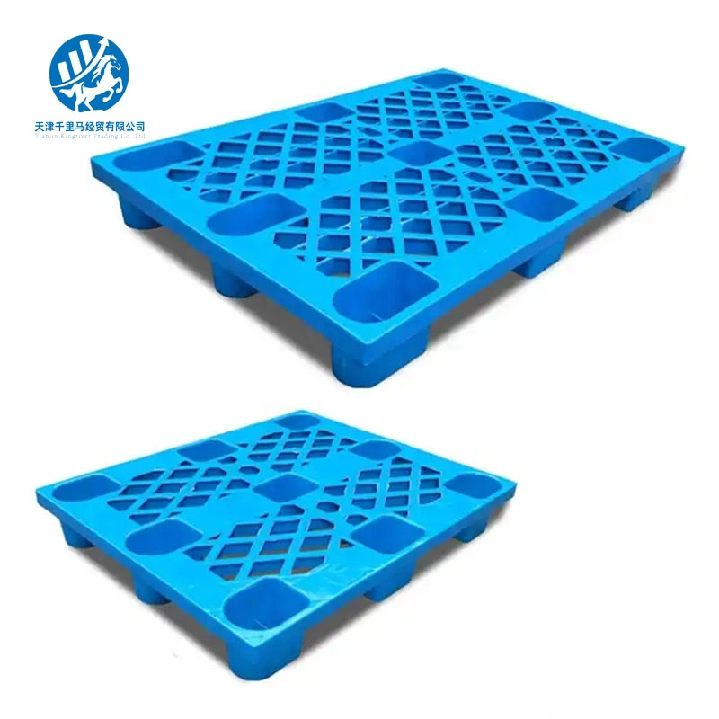 One-Time Blow Molding Pallets of Merchandise Forks in All Sides Rectangular Tray Anti-Huge Stress HDPE Plastic Pallet