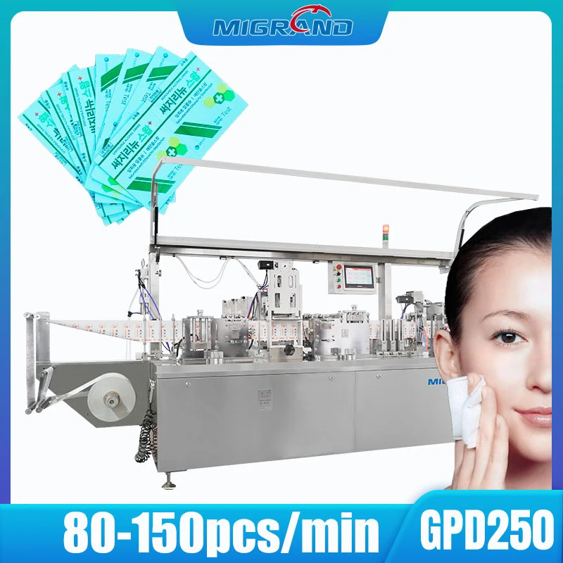 Cosmetic Remove Makeup Cotton Wet Tissue Making Equipment Hand Clean Single Wet Wipe Packing Machine