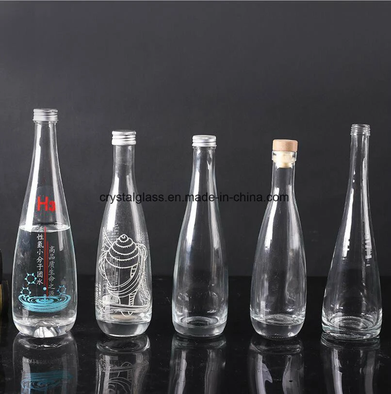 330ml Thick Bottom Mineral Water Glass Soft Cola Drinks Bottle with Screw Lids