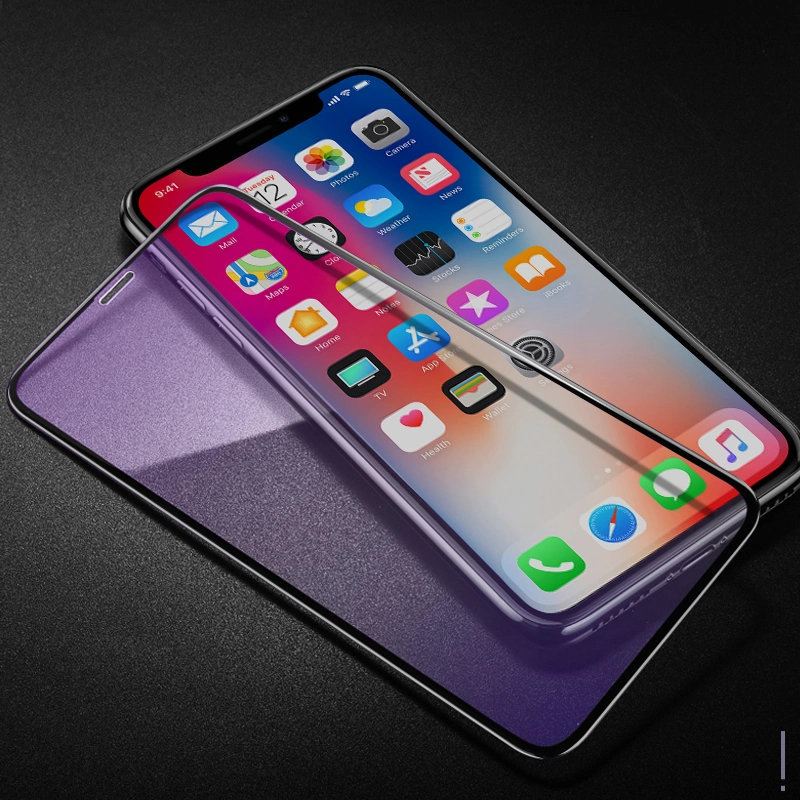 11D مضاد للشعاع الأزرق غير لامع واقي الزجاج المقسّى لمدة iPhone 14 PRO 13 13 PRO 12 11 XS XS Max XR