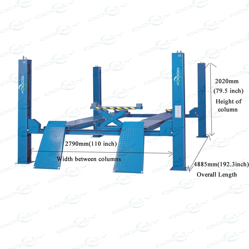 CE Approved Four Post Car Lift for Tyre Service Shop