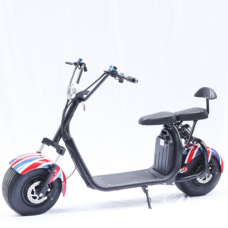 Motorcycle Electric Scooter Bicycle Electric Bike Electric Motor Scooter Harlay Scooter Electric Mountian Scooter Battery 60V 12ah 1500W Motor Stepper Scooter