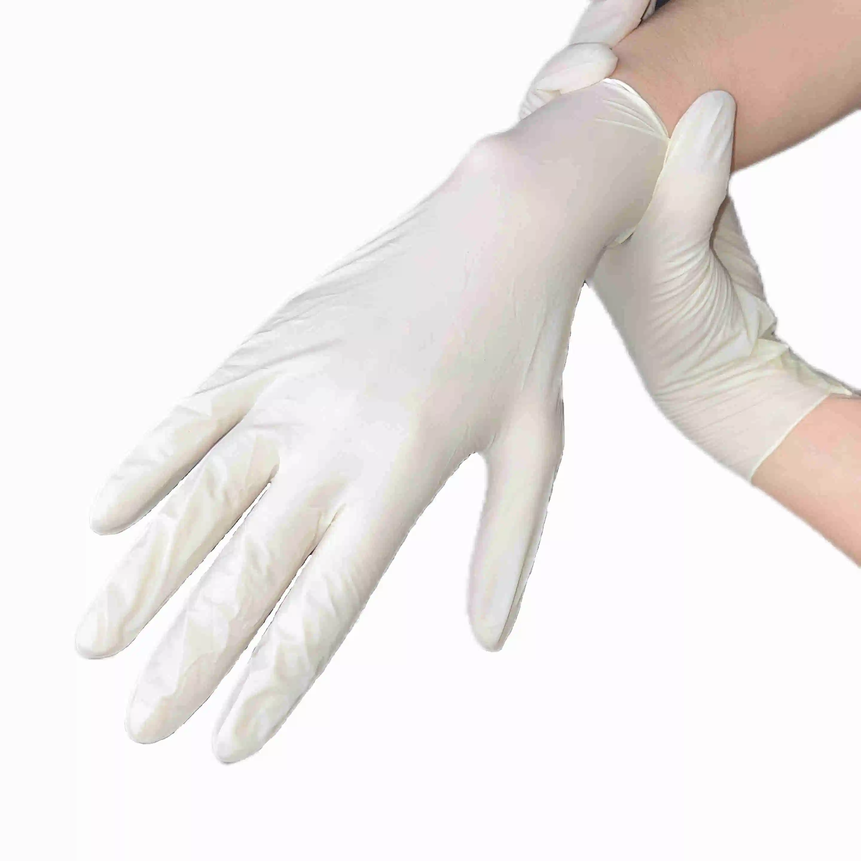 9" White Disposable Examination Tattoo Powder Free Working Household Rubber Latex Gloves