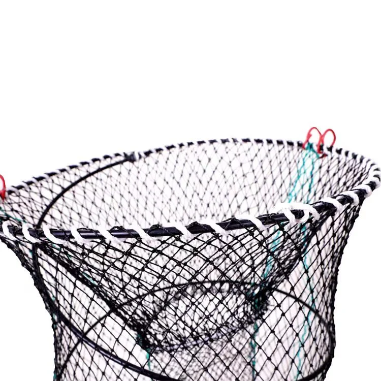 Fishing Cage Trap Crawdad Shrimp Foldable Hexagon Mesh Fish Lobster Crab Trap