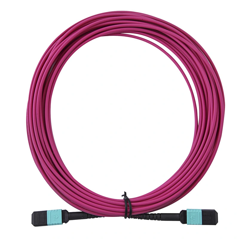 MTP MPO Om3 Aqua 12cores Fiber Optic Patchcord