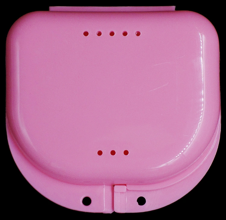 Hot Sale Denture Box with Slot/Colorful Retainer Case with Hole