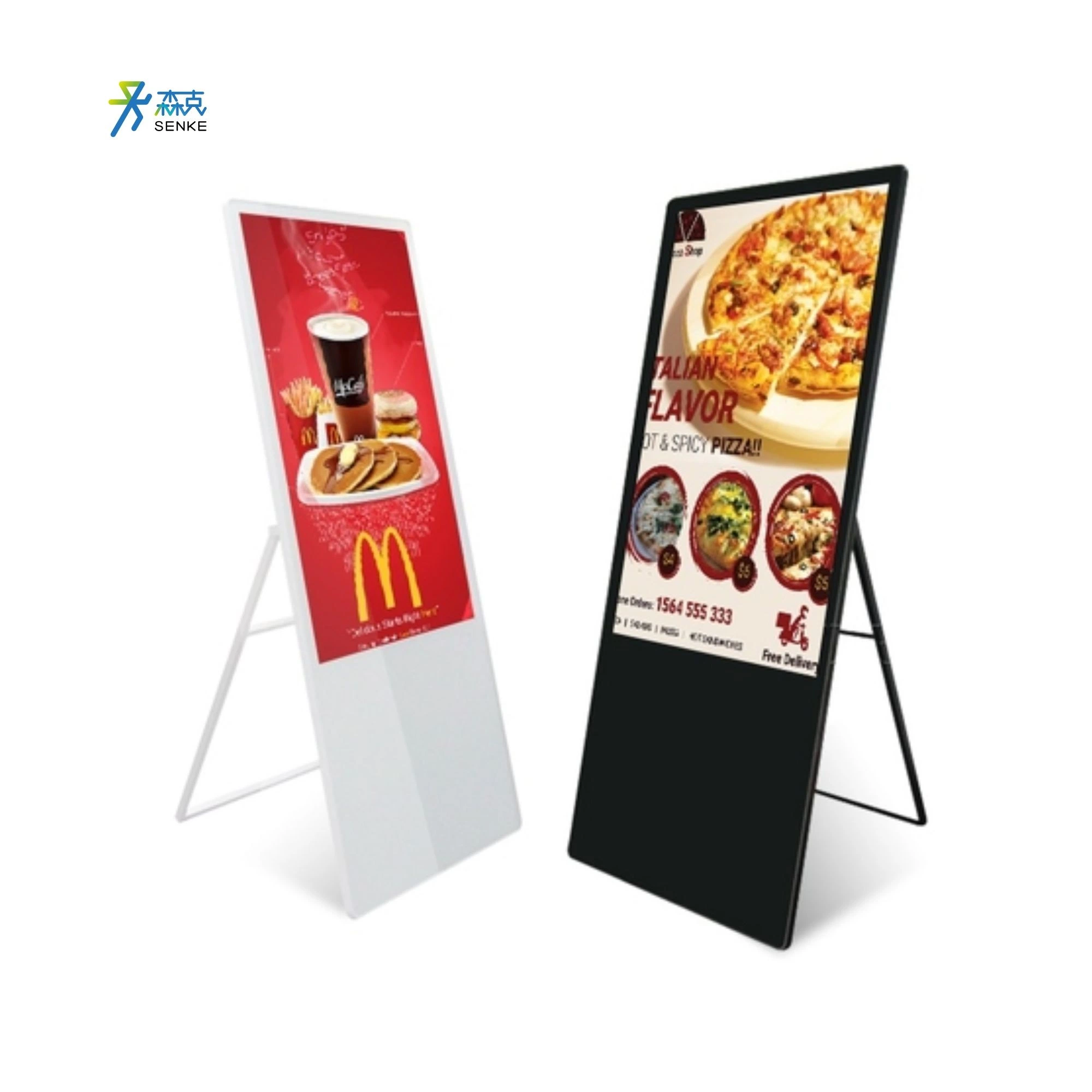 Senke portátil libre stand Digital Suelo Signage soportes a todo color Pantalla LED de señalización digital