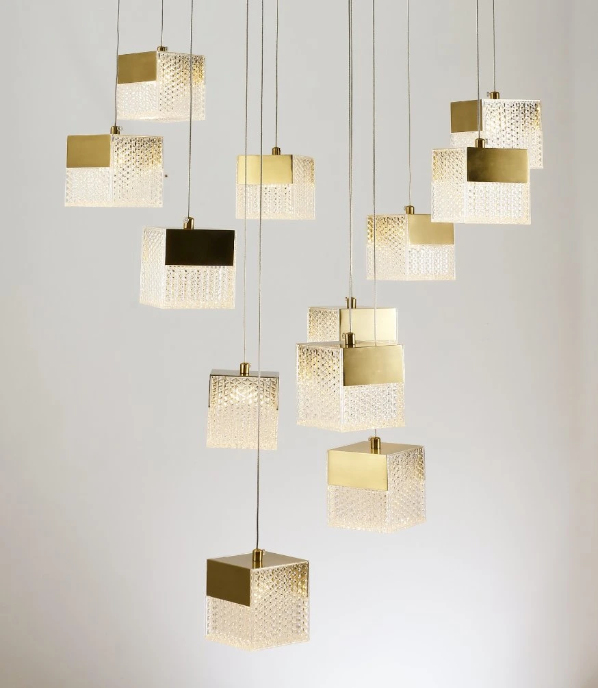 Gold Chandelier Hanging Light Pendant Lamp Modern Chandelier