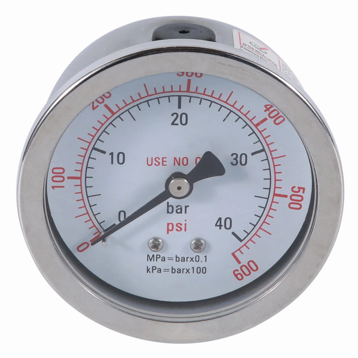 UL-zertifiziertes Sauerstoff-/Stickstoffmanometer für UHP-Druckgasregler