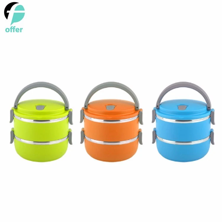 Round Stackable Stainless Steel Thermal Lunch Box