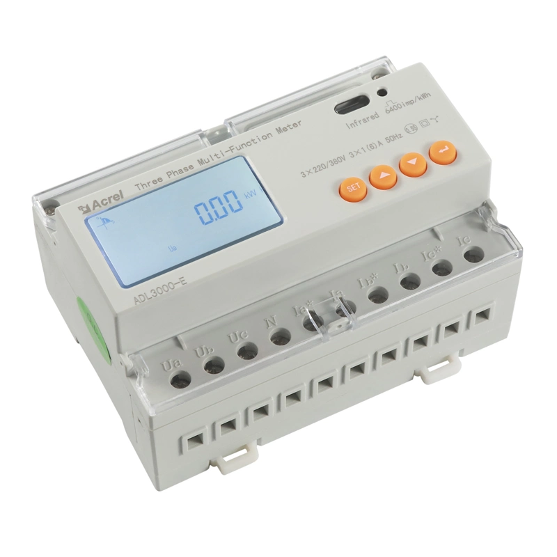 DIN Rail Digital Three-Phase Power Meter Modbus RTU Electric Meter