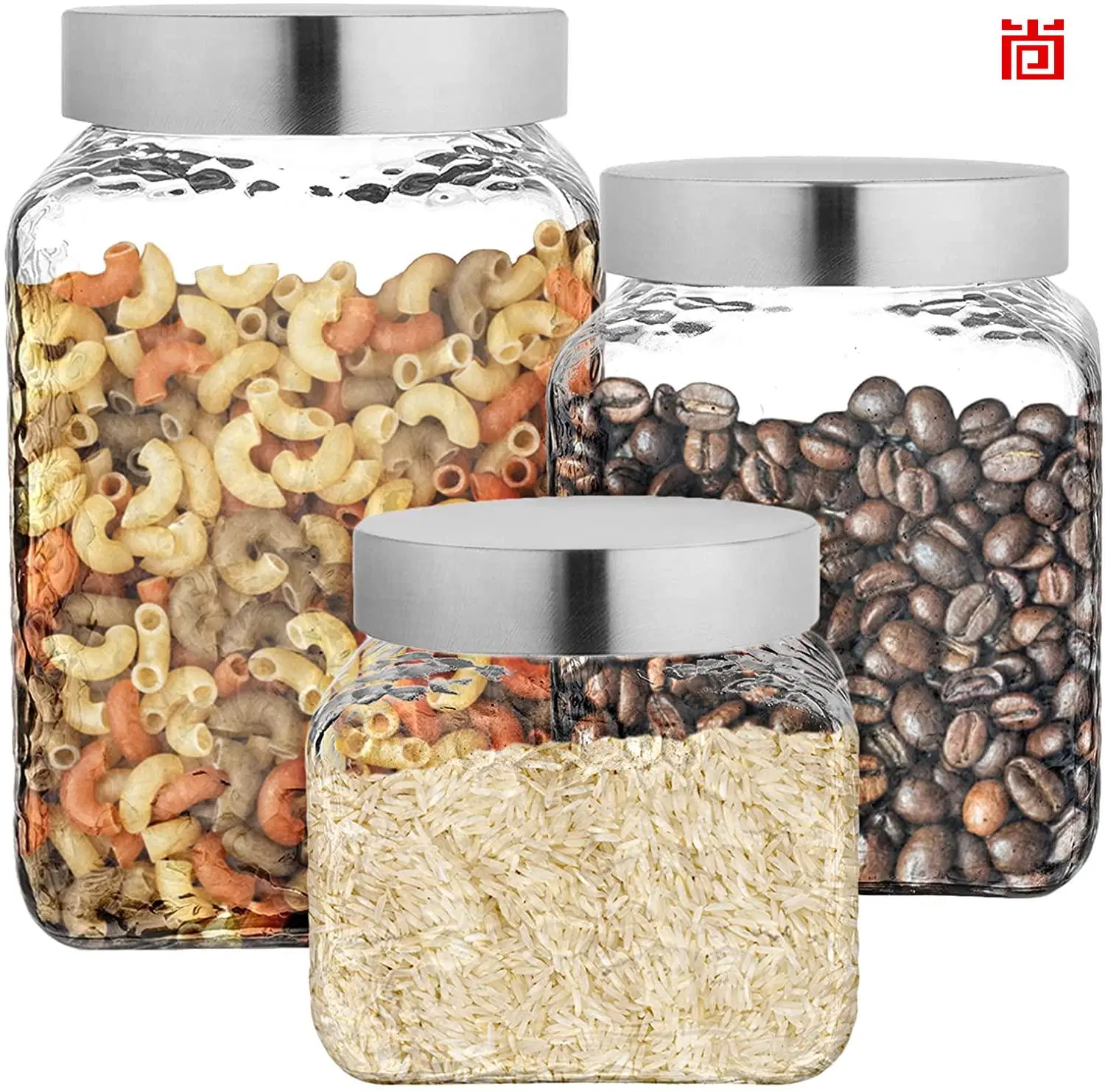 Airtight Glass Storage Containers with Stainless Lids for Kitchen