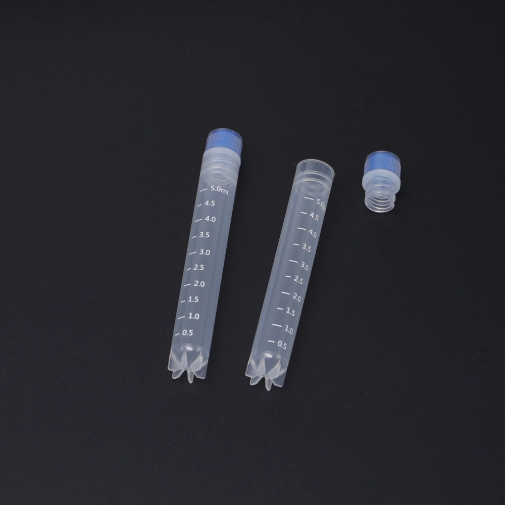 Unrecycled Injection Molding &phi; 20&times; 58mm Pharmaceutical Ampoule Plastic Bottle Self Standing Cryotube