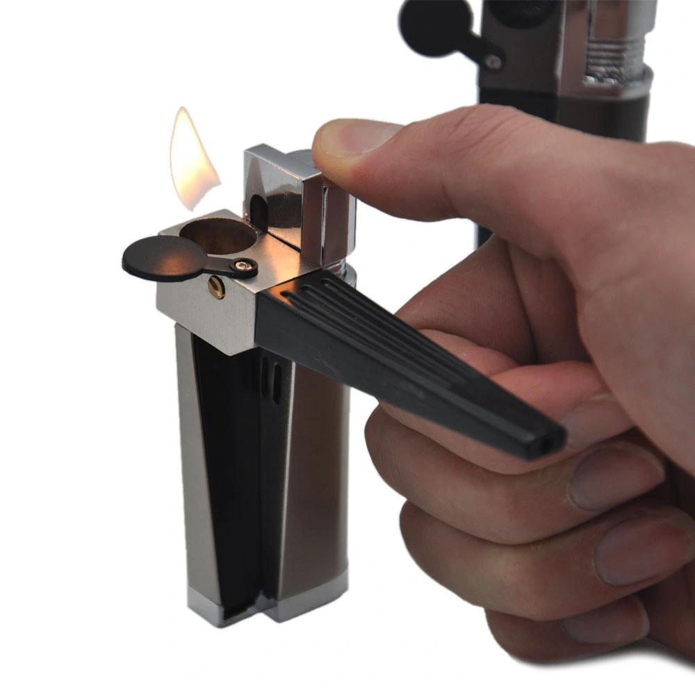 2-in-1 Metal Lighter Pipe Foldable Lighter Pipe Open Flame Multifunction