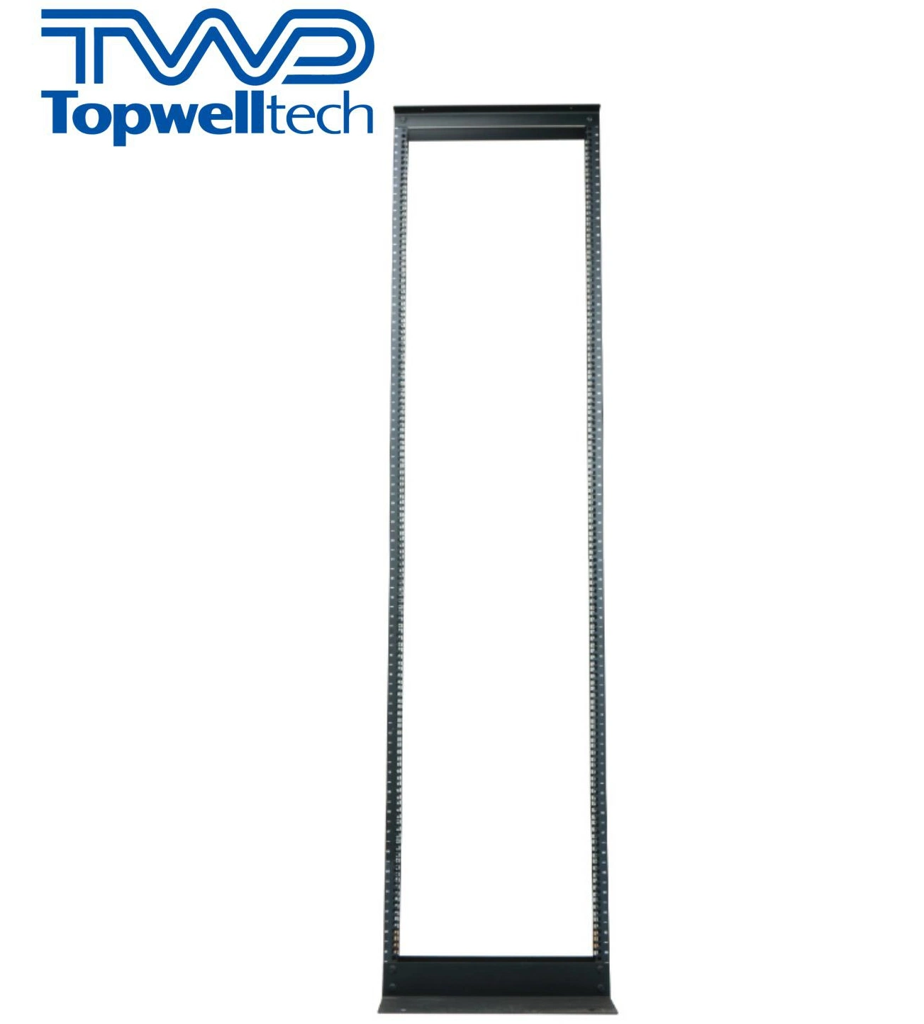 36u-48u 2 Post Open Frame Server Rack Floor Standing Network Data Cabinet Black