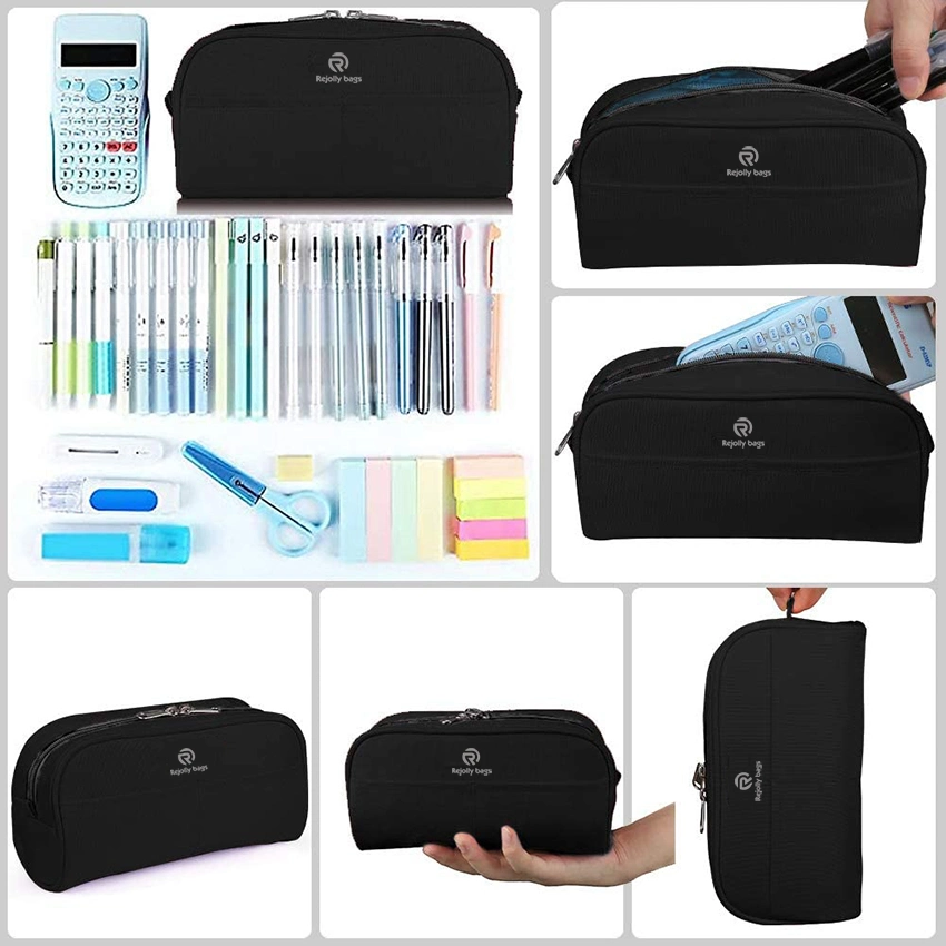 Pencil Case Large Capacity Makeup Pen Bag Stationery Organizer Pencil Pouch with Dual Zippers Pen Bag
