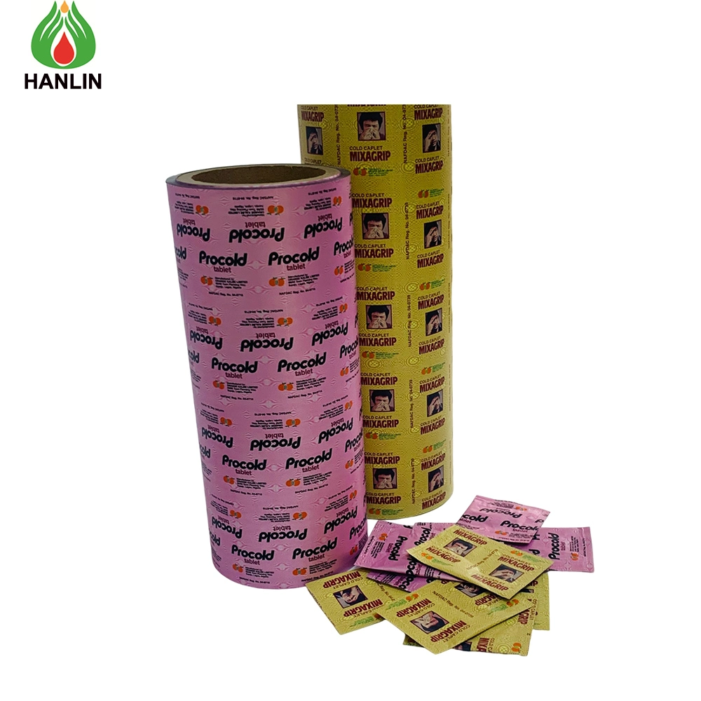 Custom 3 Layers Printing Easy Tear Laser Scoring Sachet Packaging Aluminum Foil Laminated Roll Film